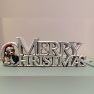 Absolutely Adorable Beagle Merry Christmas Wooden Sign- NWT